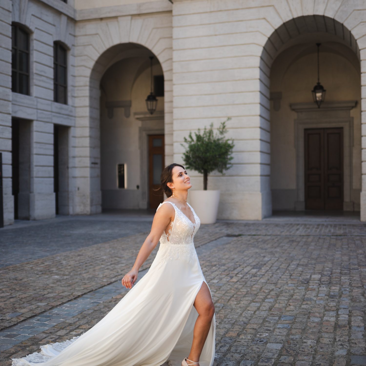 Robe de mariée boheme rosée du matin 8